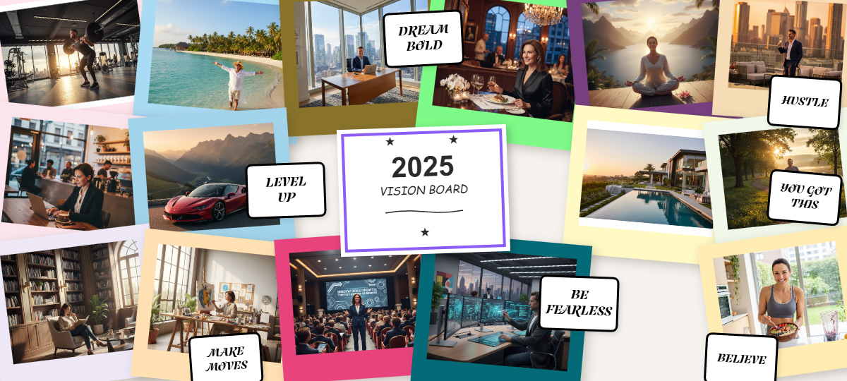 Polaroid Style Vision Board