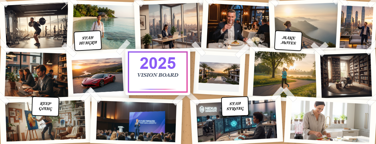 Magazine Layout Vision Board